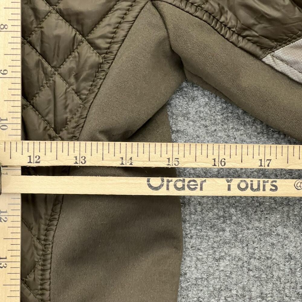 Athleta Jacket Womens Small Brown Quilted Hooded Full Zip Long Coat - Picture 9 of 10